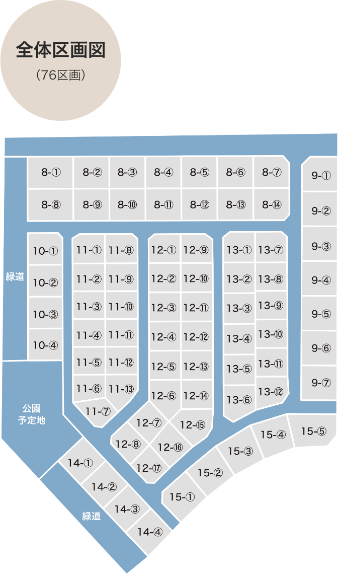 全体区画図(76区画)